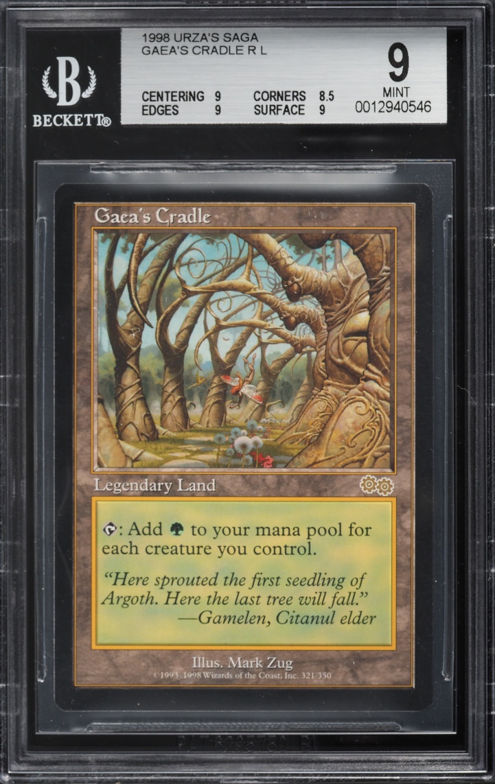 1998 Magic The Gathering MTG Urza's Saga Gaea's Cradle BGS 9 MINT