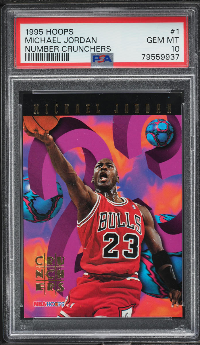 1995 Hoops Number Crunchers Michael Jordan #1 PSA 10 GEM MINT