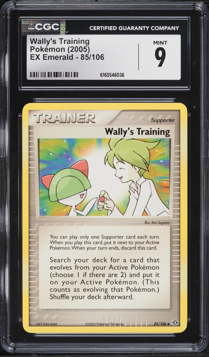 2005 Pokemon Ex Emerald Wally's Training #85 CGC 9 MINT
