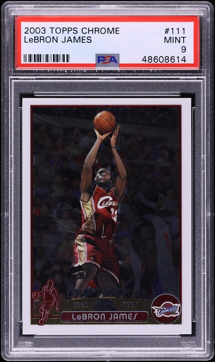 2003 Topps Chrome LeBron James ROOKIE #111 SGC 9.5 MINT+ on