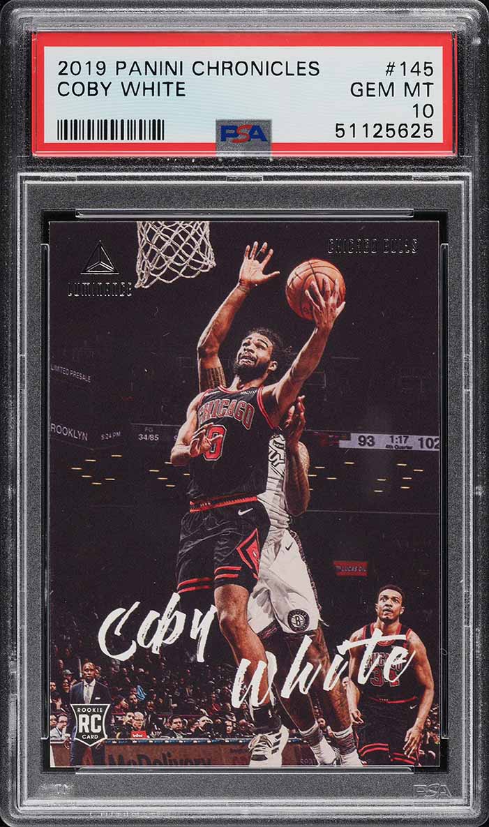 2019 Panini Prizm Blue Prizms Coby White ROOKIE RC /199 #253