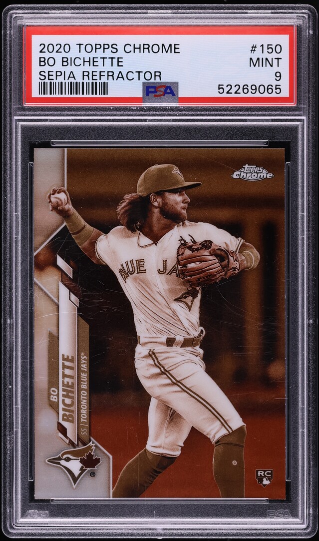 2020 Topps Chrome Sepia Refractor Bo Bichette ROOKIE #150 PSA 9 MINT