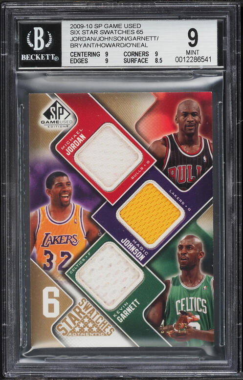 2008 UD Black Quad Michael Jordan LeBron James Kobe Garnett AUTO