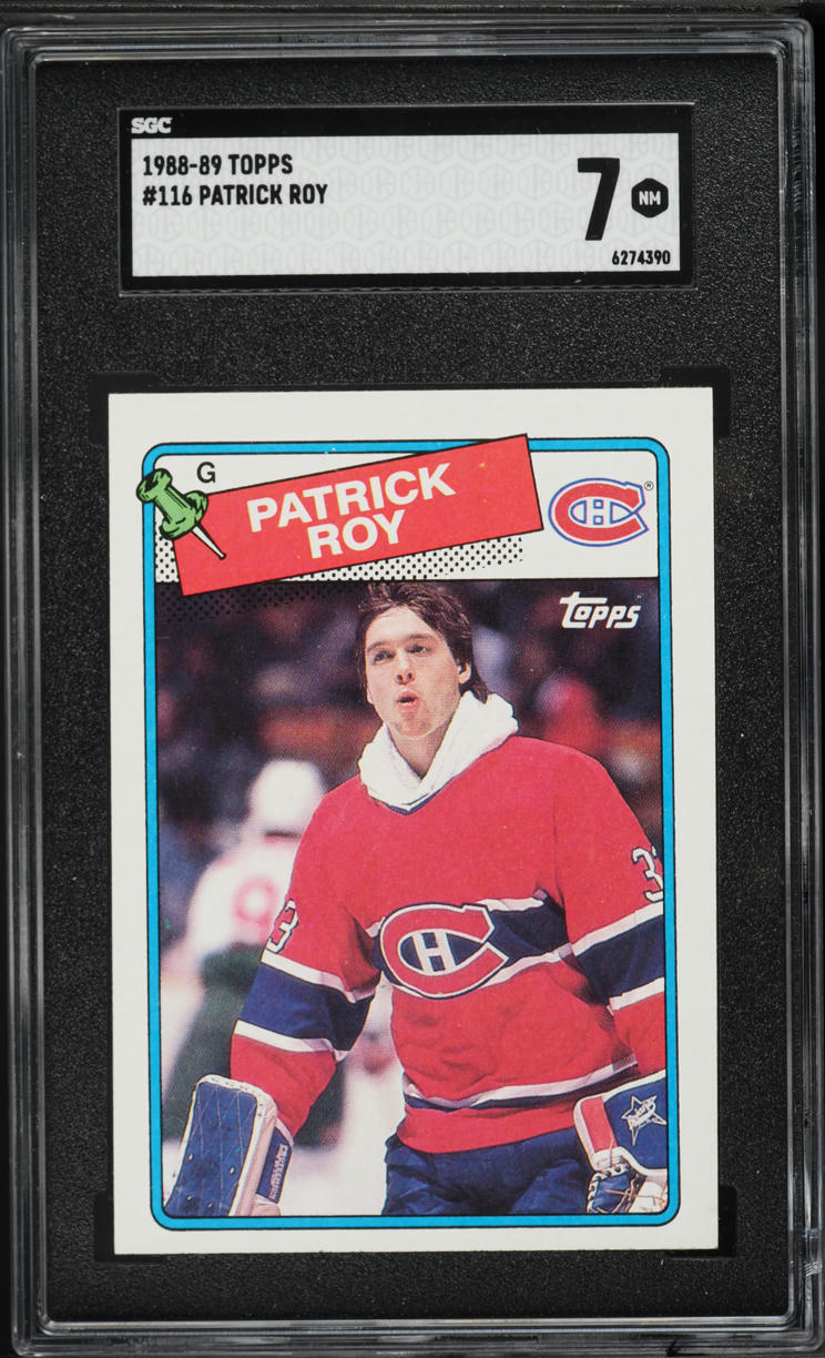 1988 Topps Hockey Patrick Roy #116 SGC 7 NRMT
