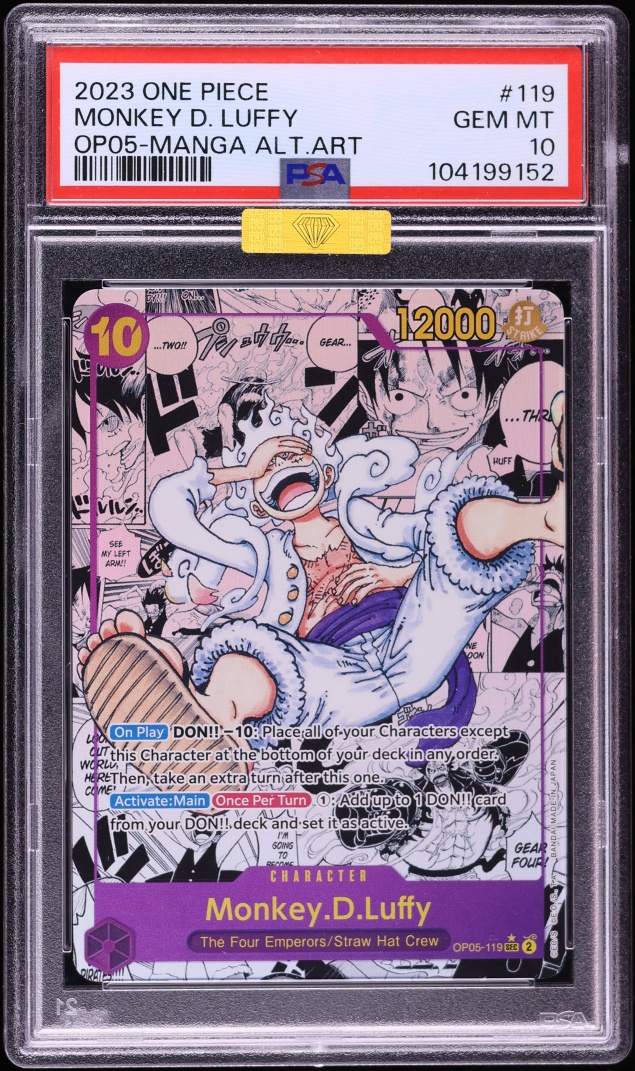 2023 One Piece Awakening Of The New Era Manga Alt Art Monkey D. Luffy #OP05-119 MBA PSA 10 GEM