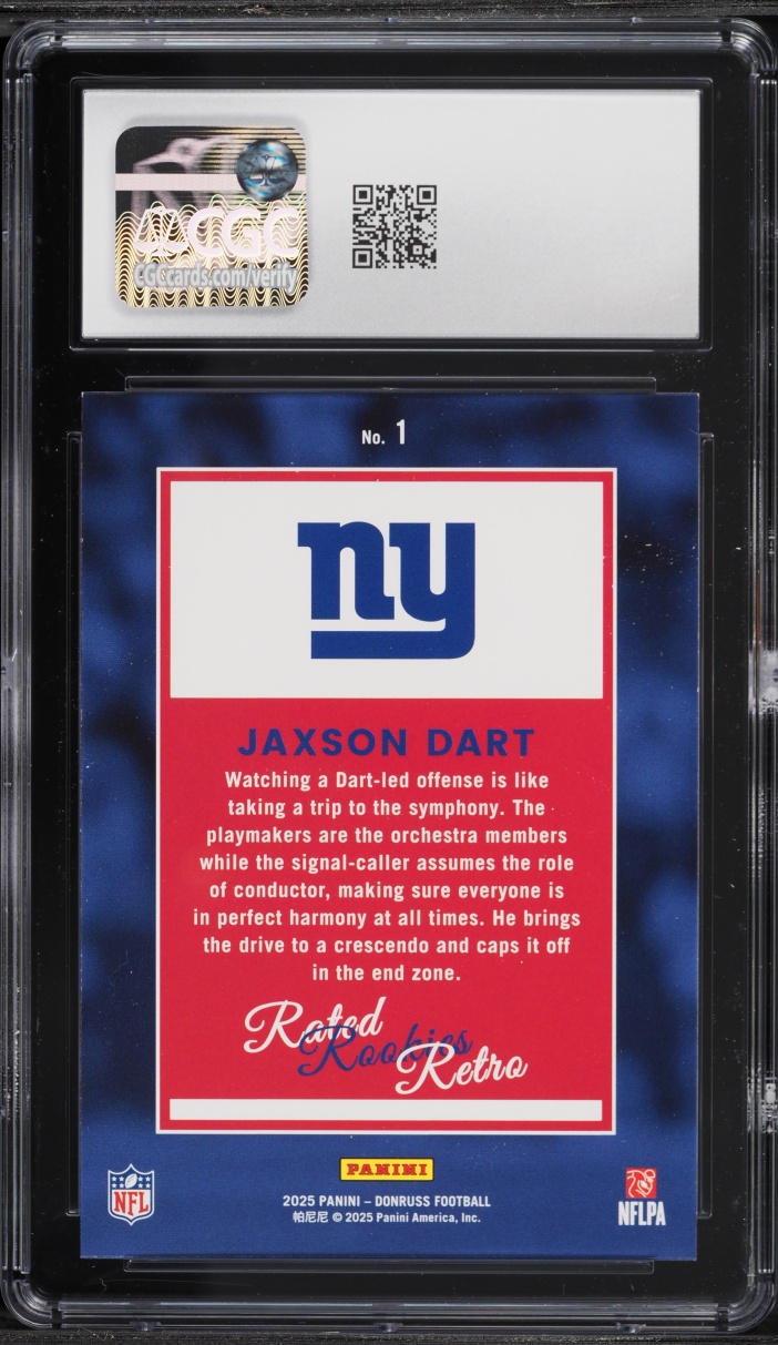 2025 Donruss Rated Retro Jaxson Dart ROOKIE #1 CGC 9 MINT