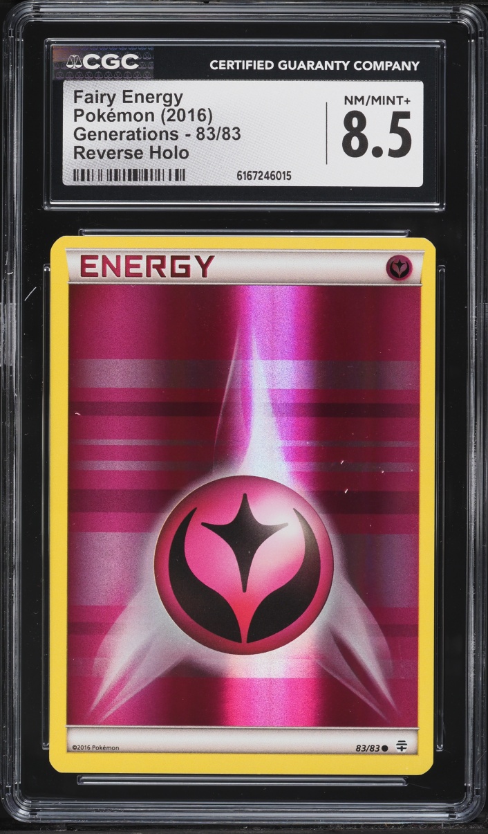 2016 Pokemon XY Generations Reverse Holo Fairy Energy #83 CGC 8.5 NM-MT+