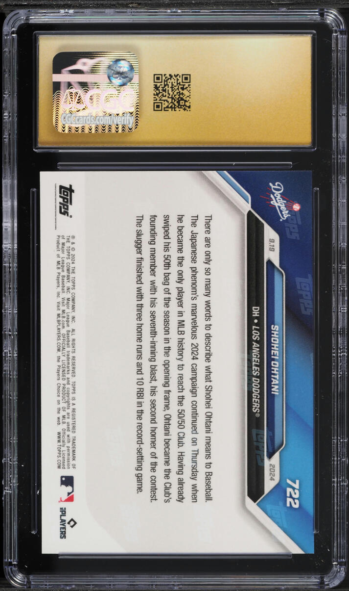 2024 Topps Now Shohei Ohtani #722 CGC 10 PRISTINE