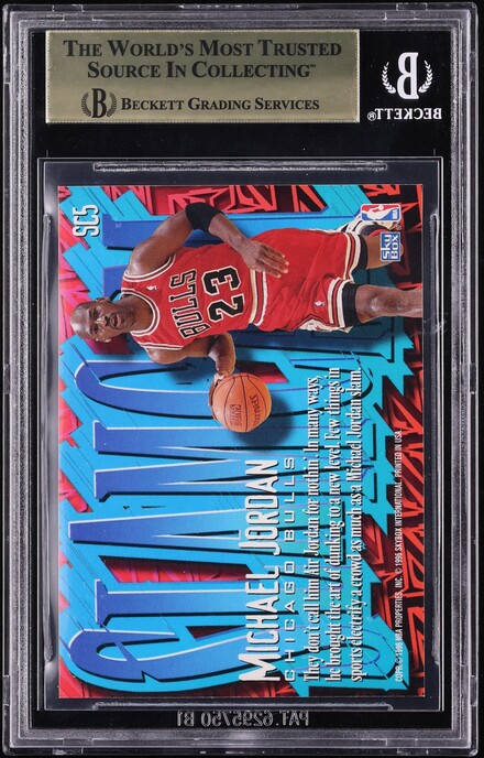 1996 Skybox Z-Force Slam Cam Michael Jordan #SC5 BGS 9.5 GEM MINT - Photo 2