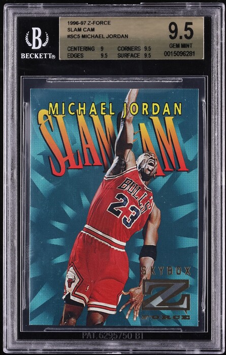 1996 Skybox Z-Force Slam Cam Michael Jordan #SC5 BGS 9.5 GEM MINT - Photo 1