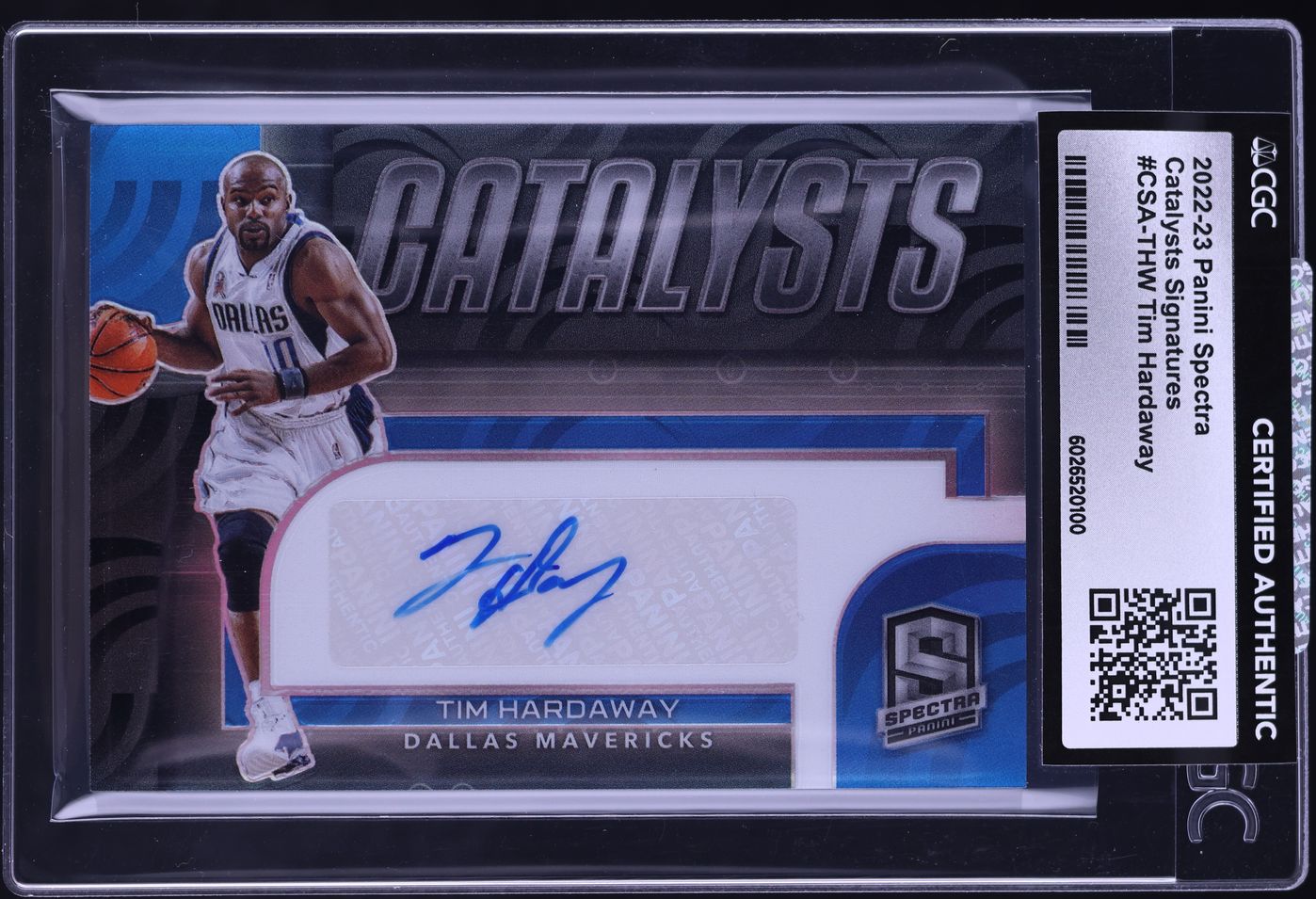 2022 Panini Spectra Catalysts Tim Hardaway AUTO #CSA-THW CGC AUTH