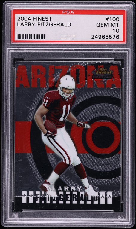 2004 Finest Football Larry Fitzgerald ROOKIE #100 PSA 10 GEM MINT