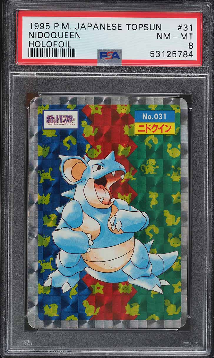 1997 Pokemon Japanese Topsun Holofoil Nidoqueen #31 PSA 8 NM-MT