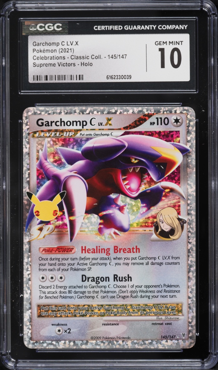 2021 Pokemon SWSH Celebrations Classic Collection Holo Garchomp C Lv.X #145 CGC 10 GEM MINT