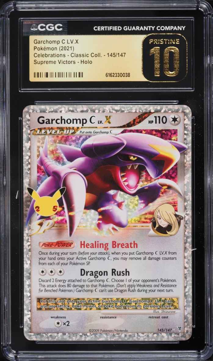 2021 Pokemon SWSH Celebrations Classic Collection Holo Garchomp C Lv.X #145 CGC 10 PRISTINE