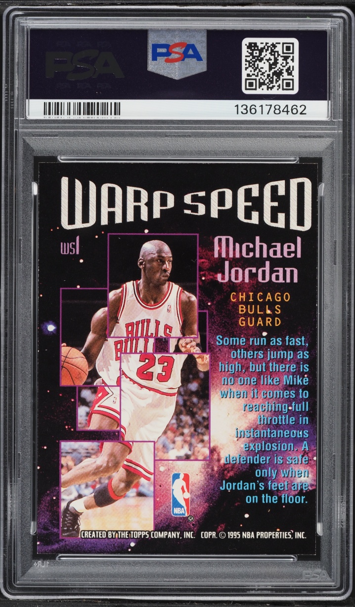 1995 Stadium Club Warp Speed Michael Jordan #WS1 PSA 8 NM-MT