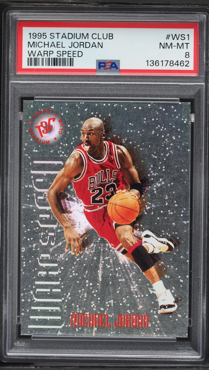1995 Stadium Club Warp Speed Michael Jordan #WS1 PSA 8 NM-MT