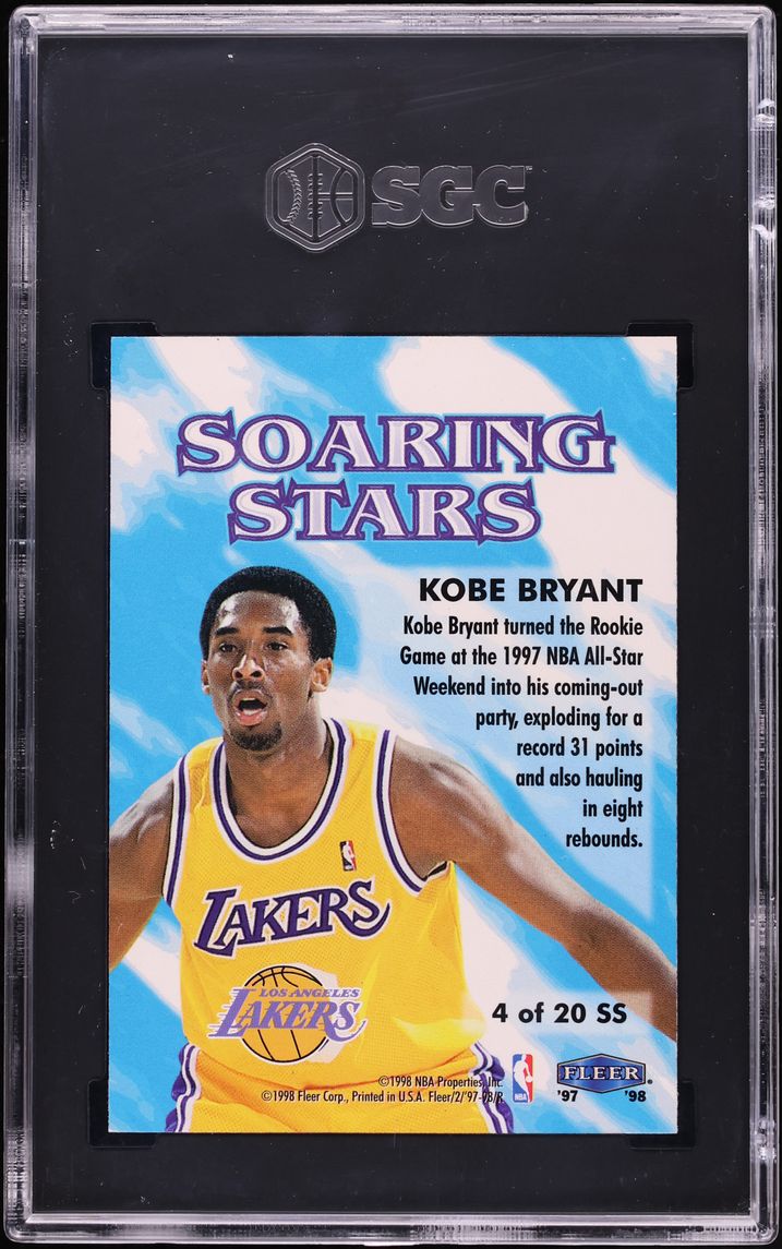 1997 Fleer Soaring Stars Kobe Bryant #4SS SGC 9.5 MINT+