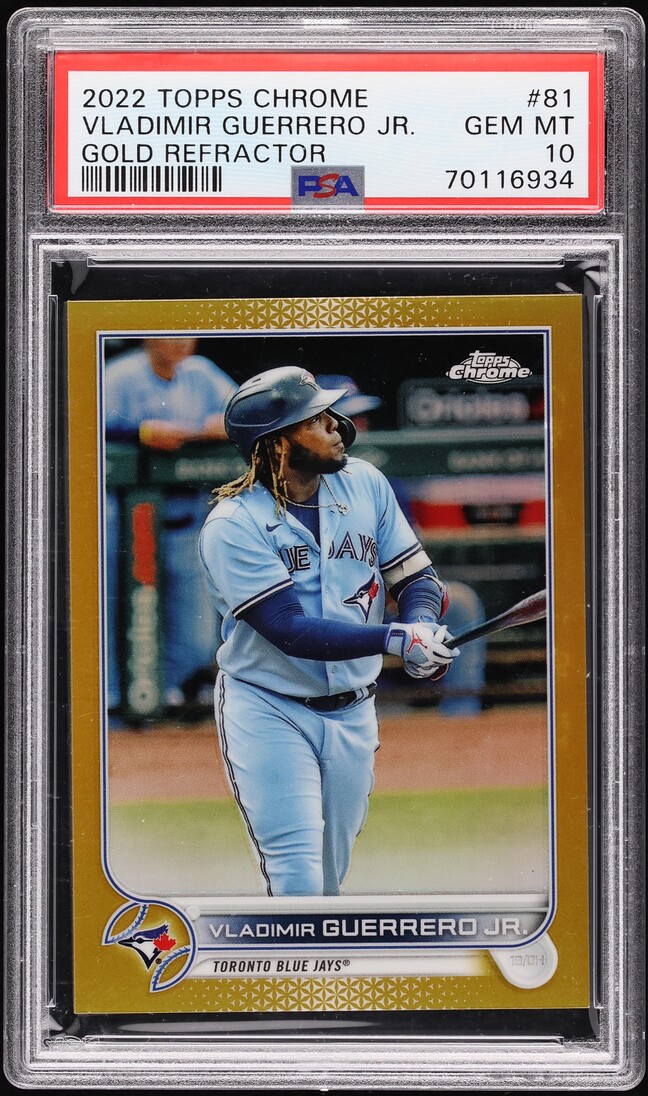 2022 Topps Chrome Gold Refractor Vladimir Guerrero Jr. /50 #81 PSA 10 GEM MINT