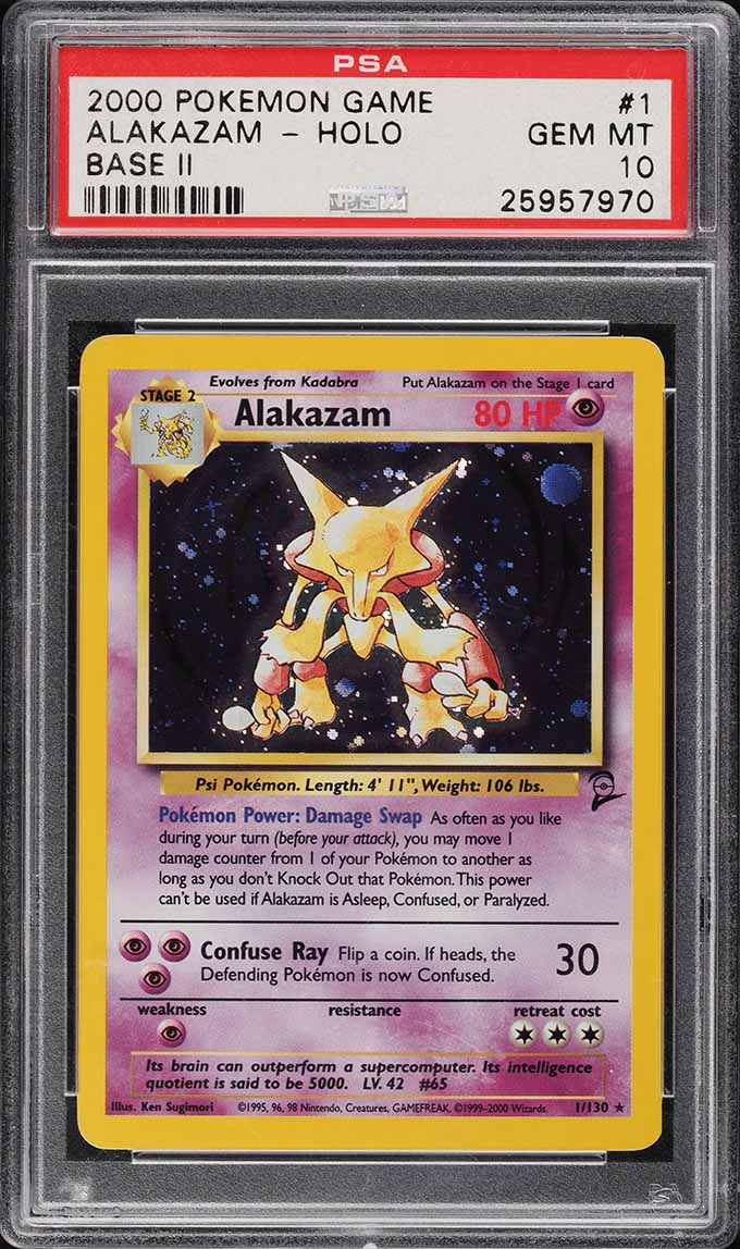 2000 Pokemon Korean Base Set 1st Edition Holo Alakazam #1 PSA 10