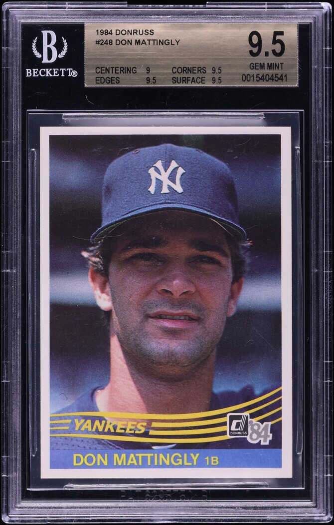 1984 Donruss Don Mattingly ROOKIE #248 BGS 9.5 GEM MINT