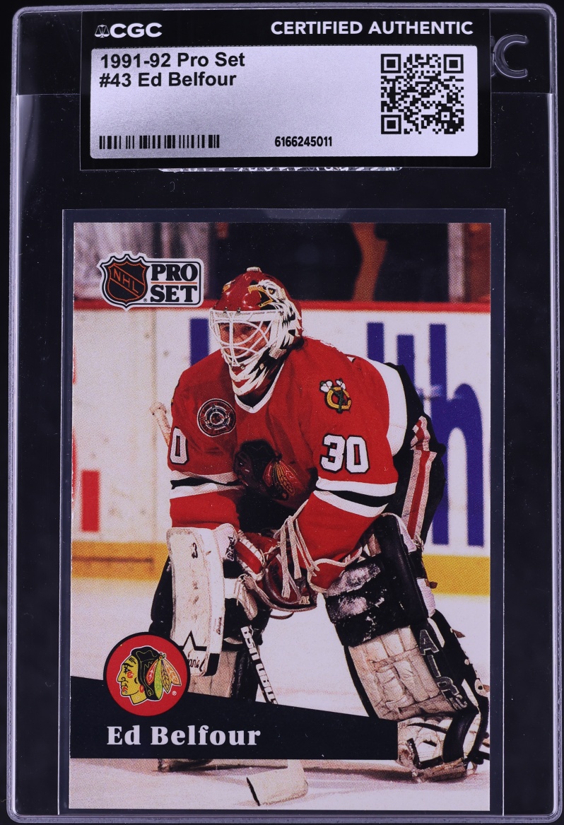 1991 Pro Set Ed Belfour #43 CGC AUTH