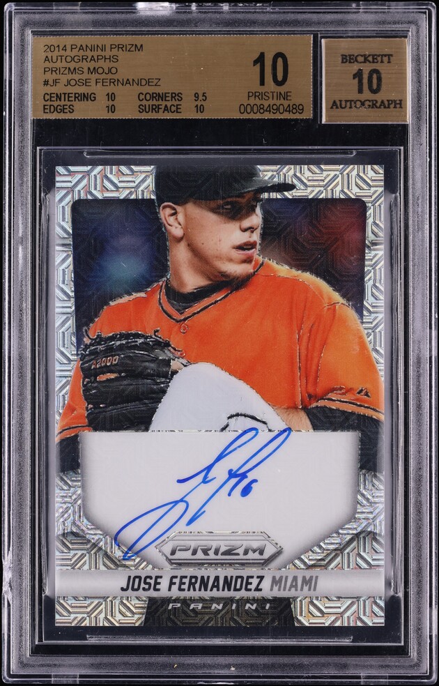 2014 Panini Prizm Mojo Jose Fernandez AUTO /75 #JF BGS 10 PRISTINE