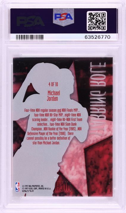1996 Ultra Starring Role Michael Jordan #4 PSA 10 GEM MINT