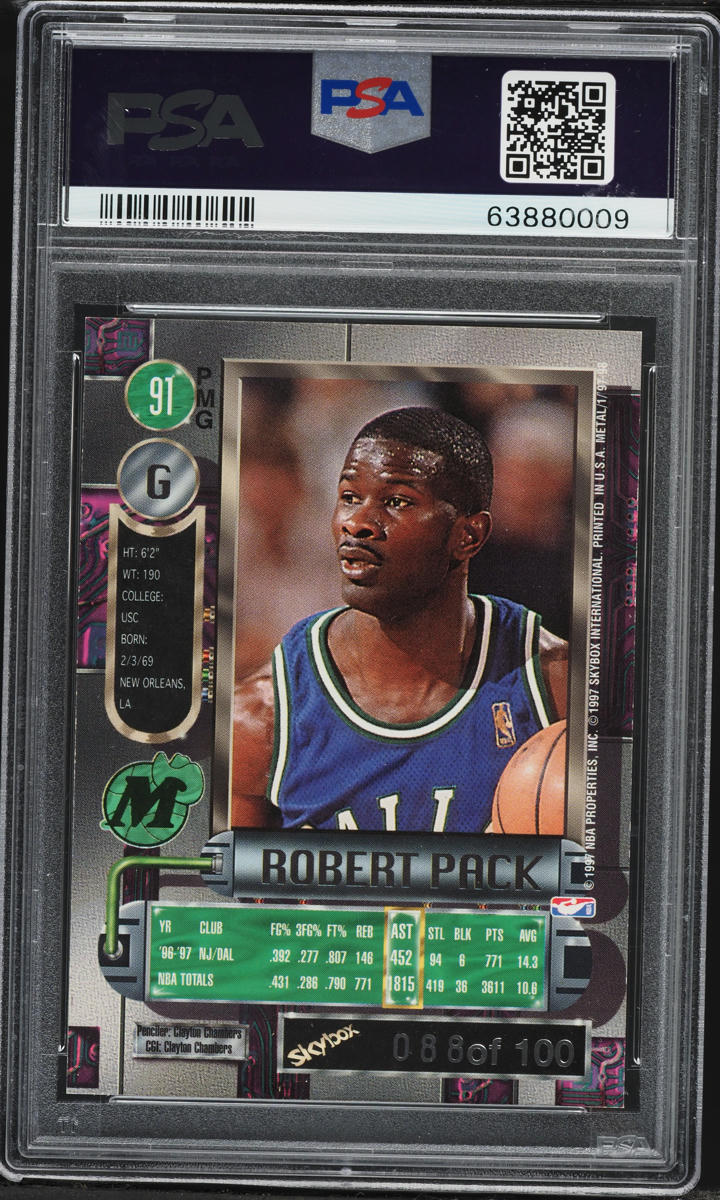 1997 Metal Universe Precious Metal Gems PMG Red Robert Pack /100 #91 PSA 5 EX