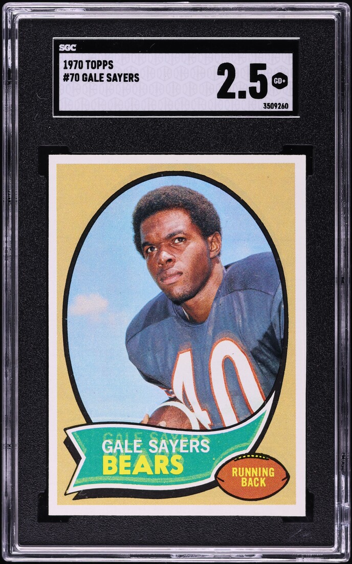 1970 Topps Football Gale Sayers #70 SGC 2.5 GD+