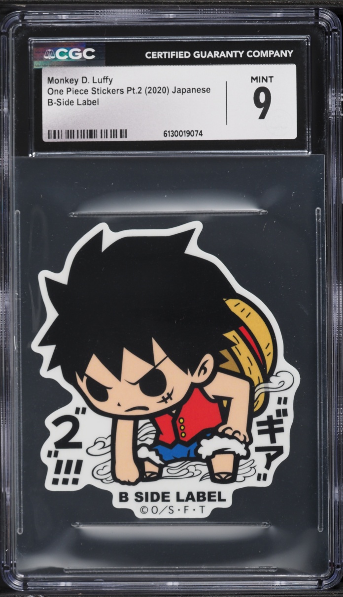 2020 One Piece Japanese Stickers Pt.2 B-Side Label Monkey D. Luffy CGC ...