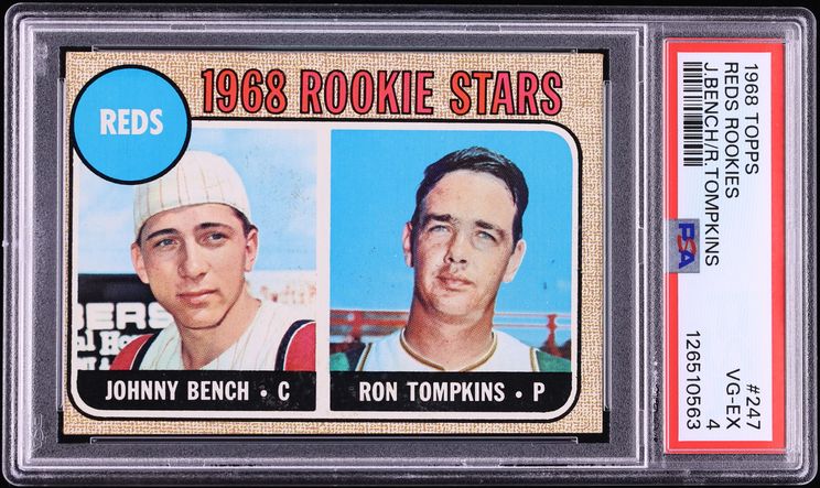 1968 Topps Johnny Bench ROOKIE #247 PSA 4 VGEX