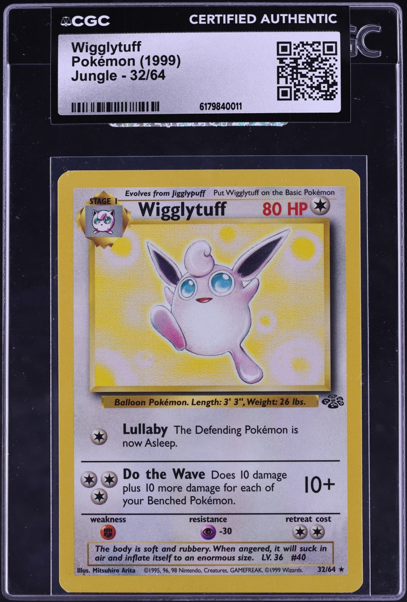 1999 Pokemon Jungle Wigglytuff #32 CGC AUTH