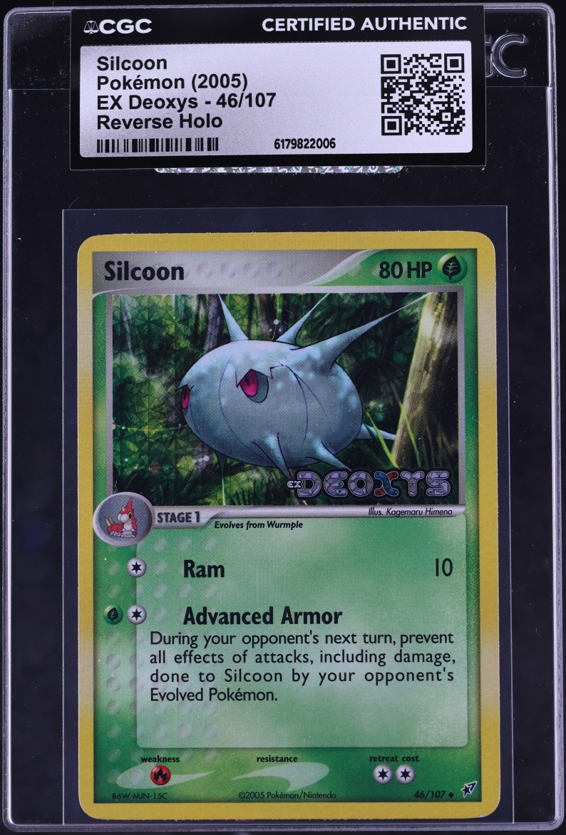 2005 Pokemon EX Deoxys Reverse Holo Silcoon #46 CGC AUTH