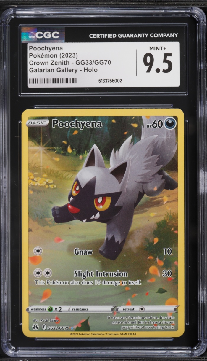 2023 Pokemon Sword & Shield Crown Zenith Galarian Gallery Full Art Poochyena #GG33 CGC 9.5