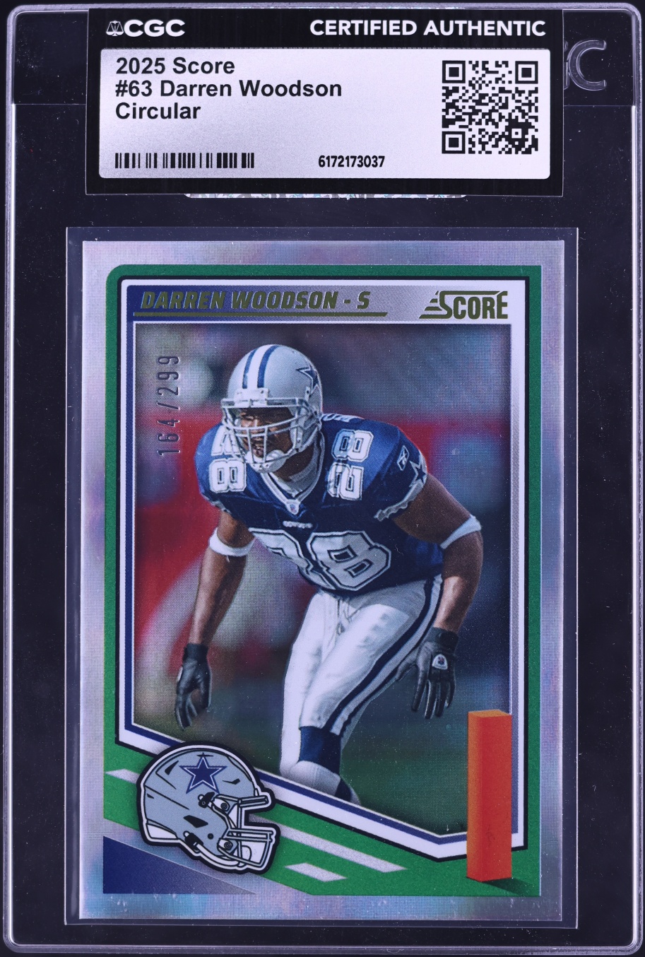 2025 Score Circular Darren Woodson /299 #63 CGC AUTH