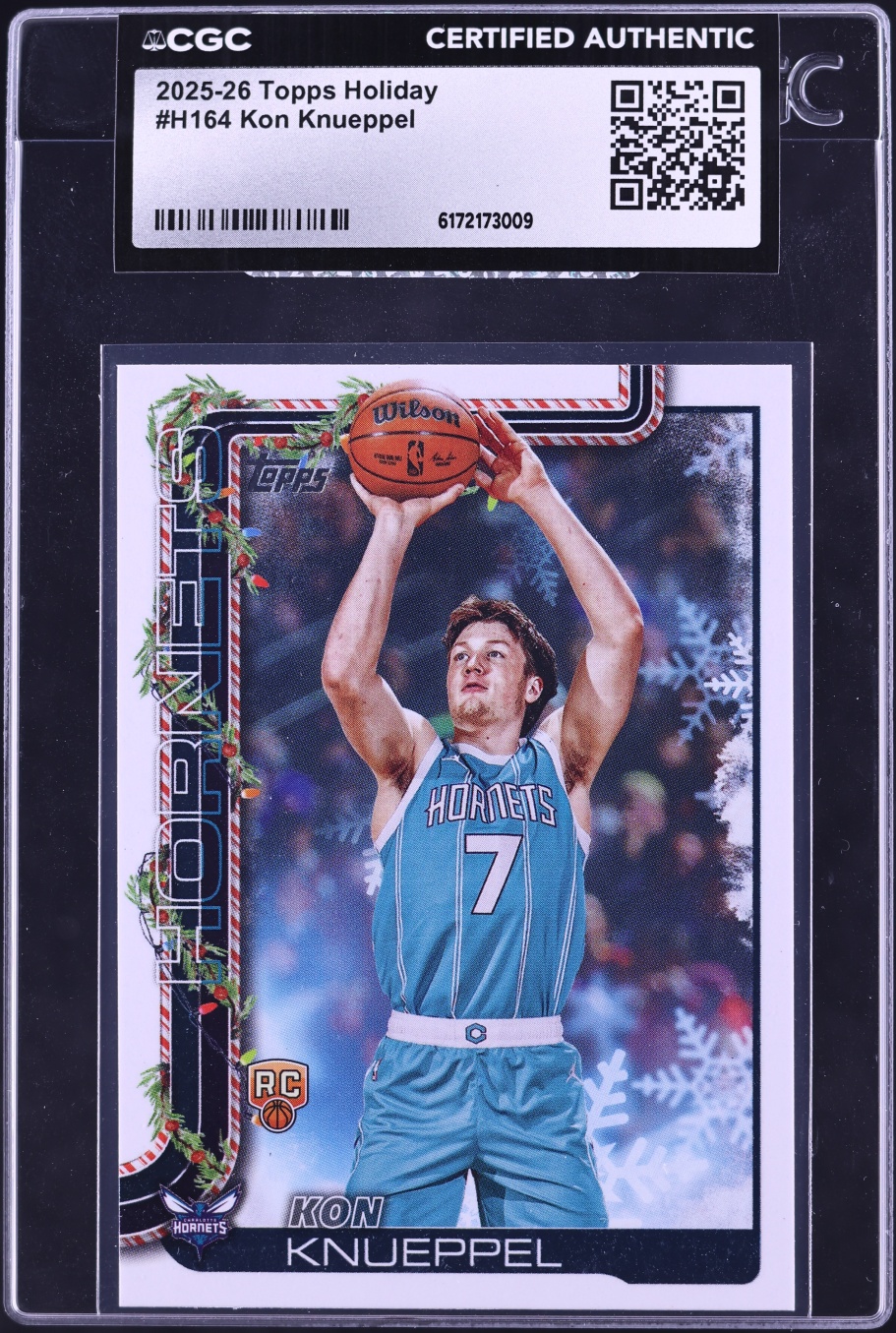 2025 Topps Holiday Kon Knueppel ROOKIE #H164 CGC AUTH