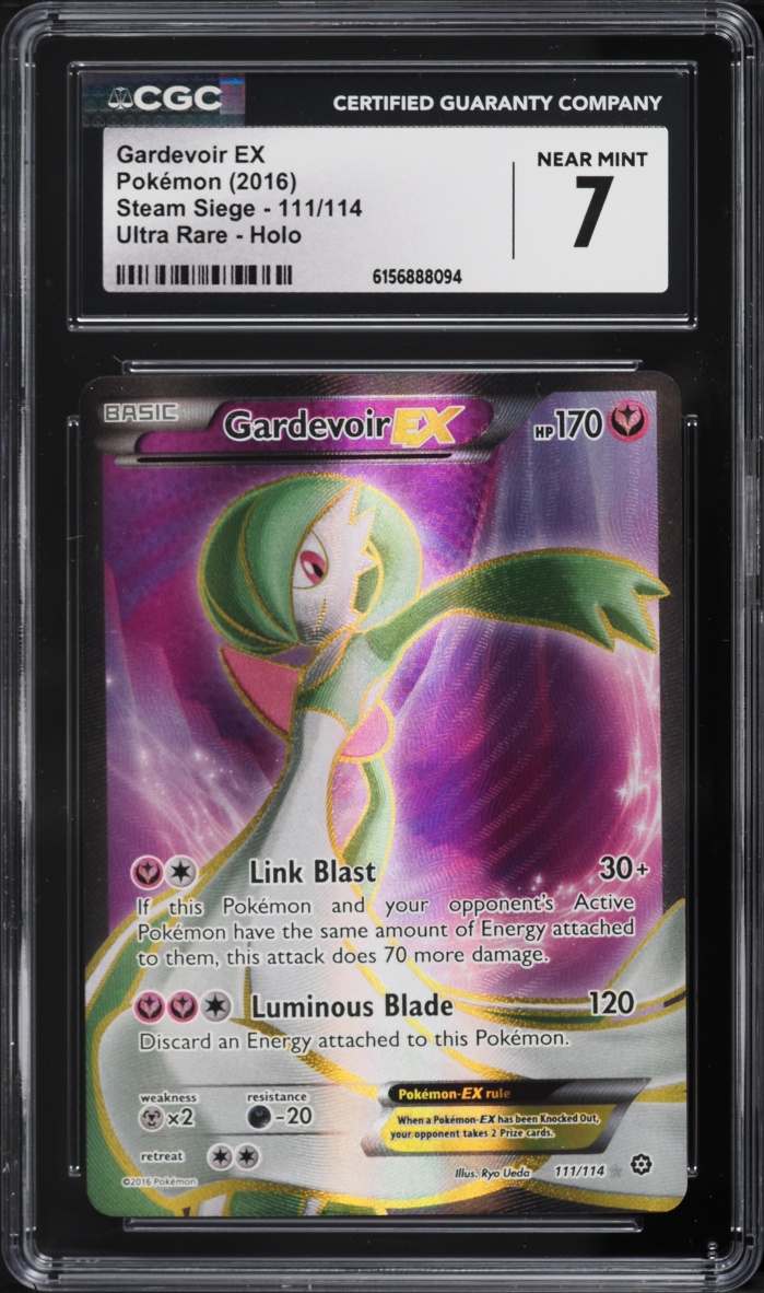 2016 Pokemon XY Steam Siege Full Art Gardevoir EX #111 CGC 7 NRMT