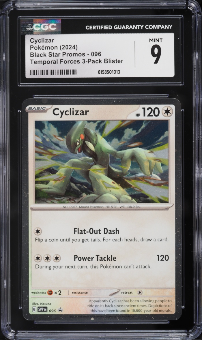 2024 Pokemon Scarlet & Violet Black Star Promo Temporal Forces Cyclizar #96 CGC 9 MINT