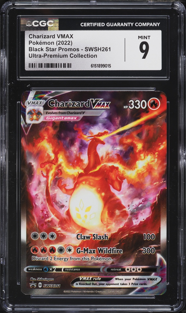 2022 Pokemon Sword & Shield Promo Ultra Premium Full Art Charizard VMAX #SWSH261 CGC 9 MINT