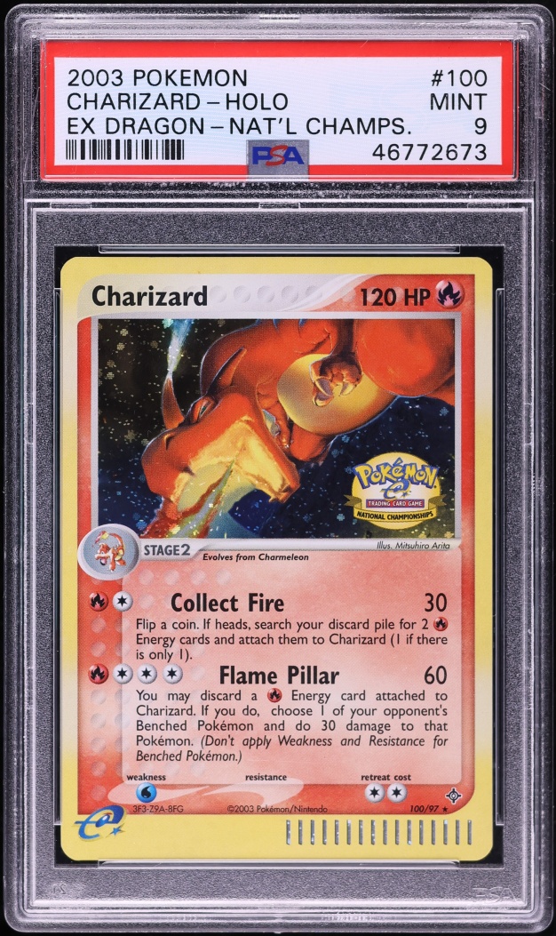 2003 Pokemon EX Dragon National Championships Holo Charizard #100 PSA 9 MINT