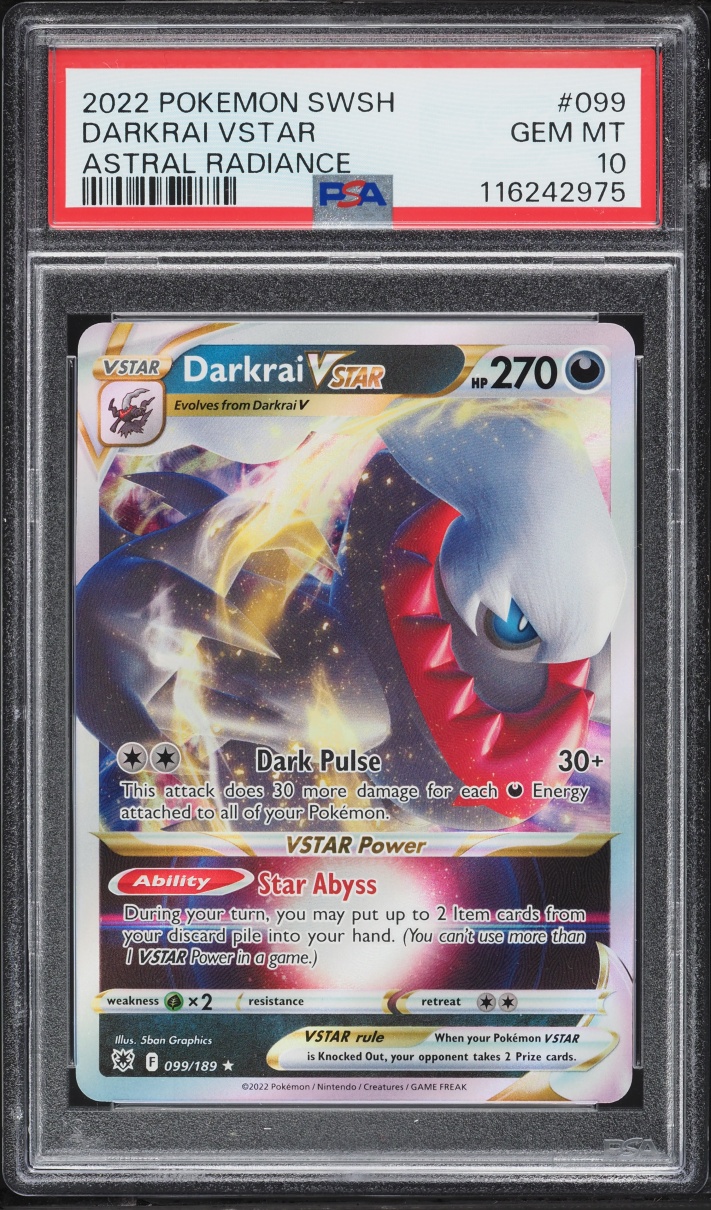 2022 Pokemon Sword & Shield Astral Radiance Holo Darkrai VSTAR #99 PSA 10 GEM MINT