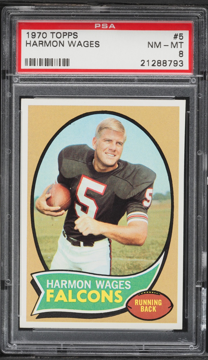 1970 Topps Football Harmon Wages #5 PSA 8 NM-MT
