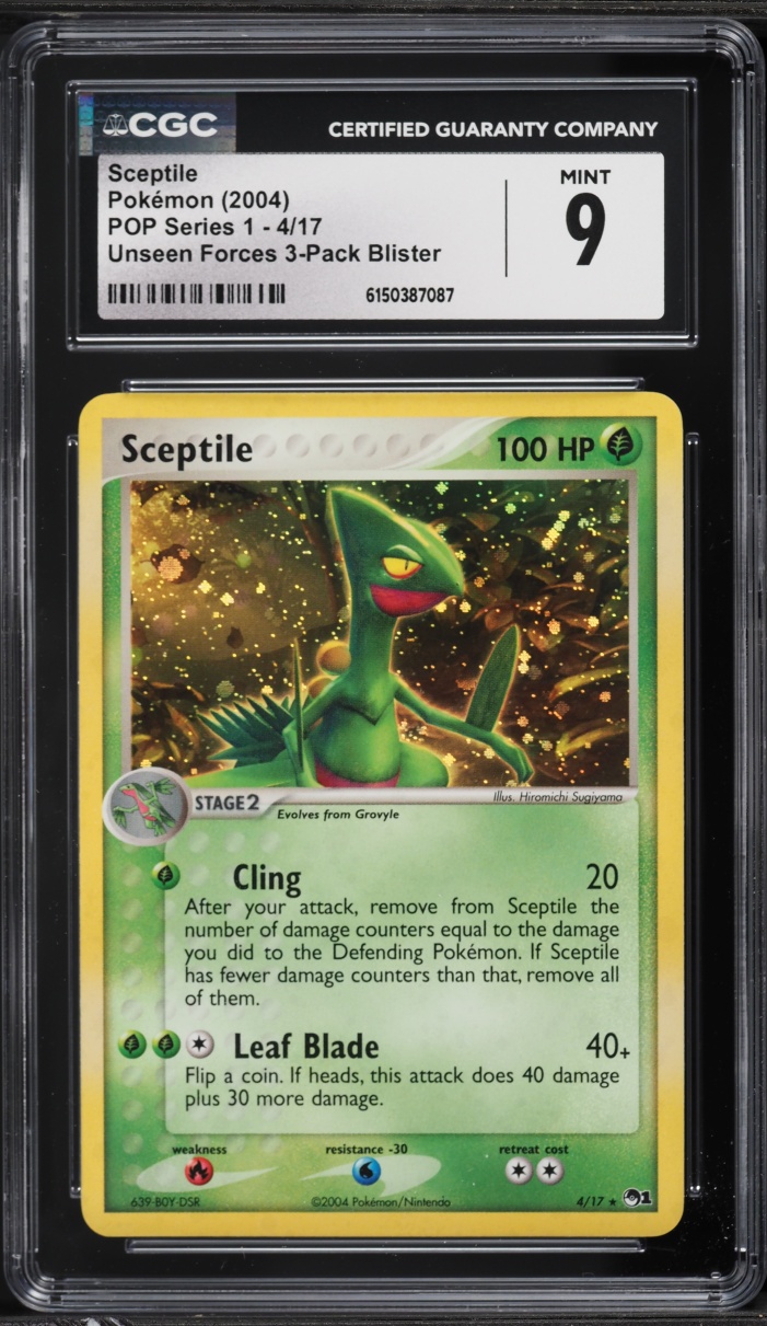 2004 Pokemon POP Series 1 Holo Sceptile #4 CGC 9 MINT
