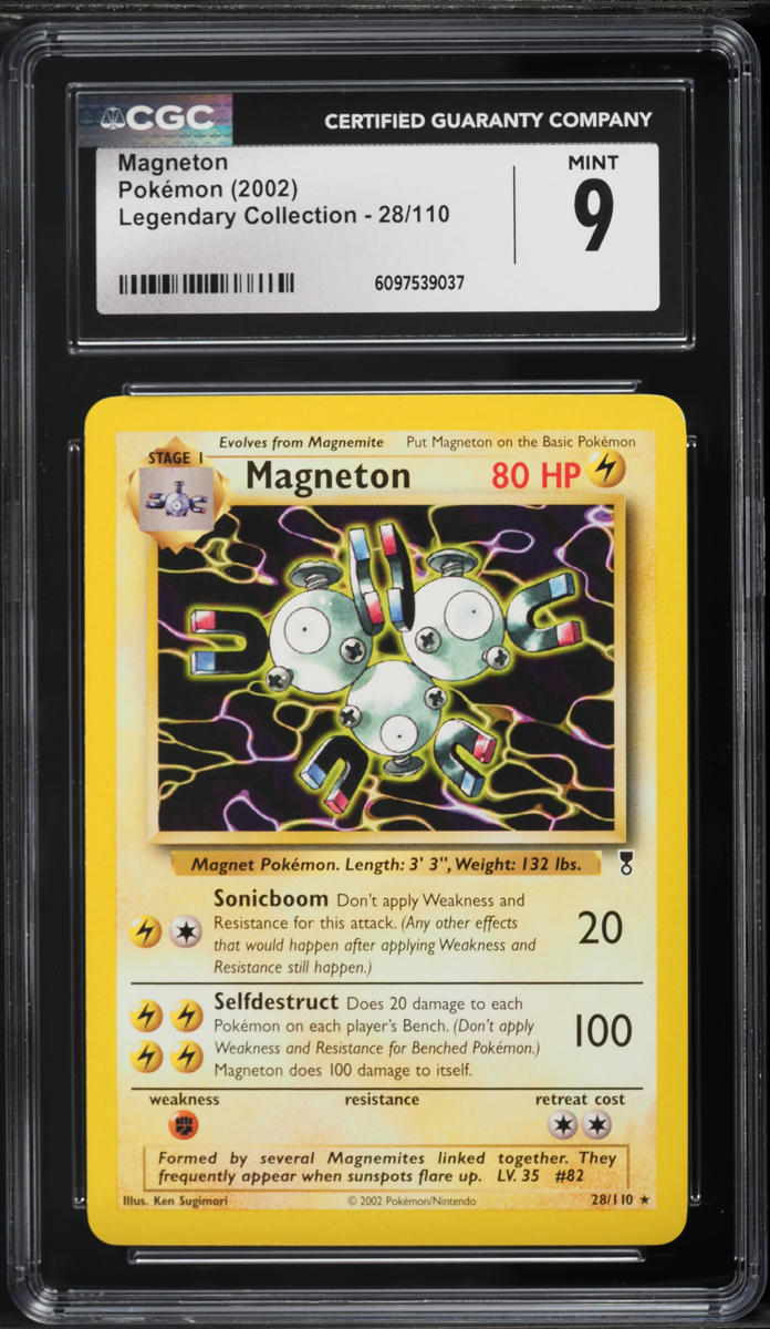 2002 Pokemon Legendary Collection Magneton #28 CGC 9 MINT