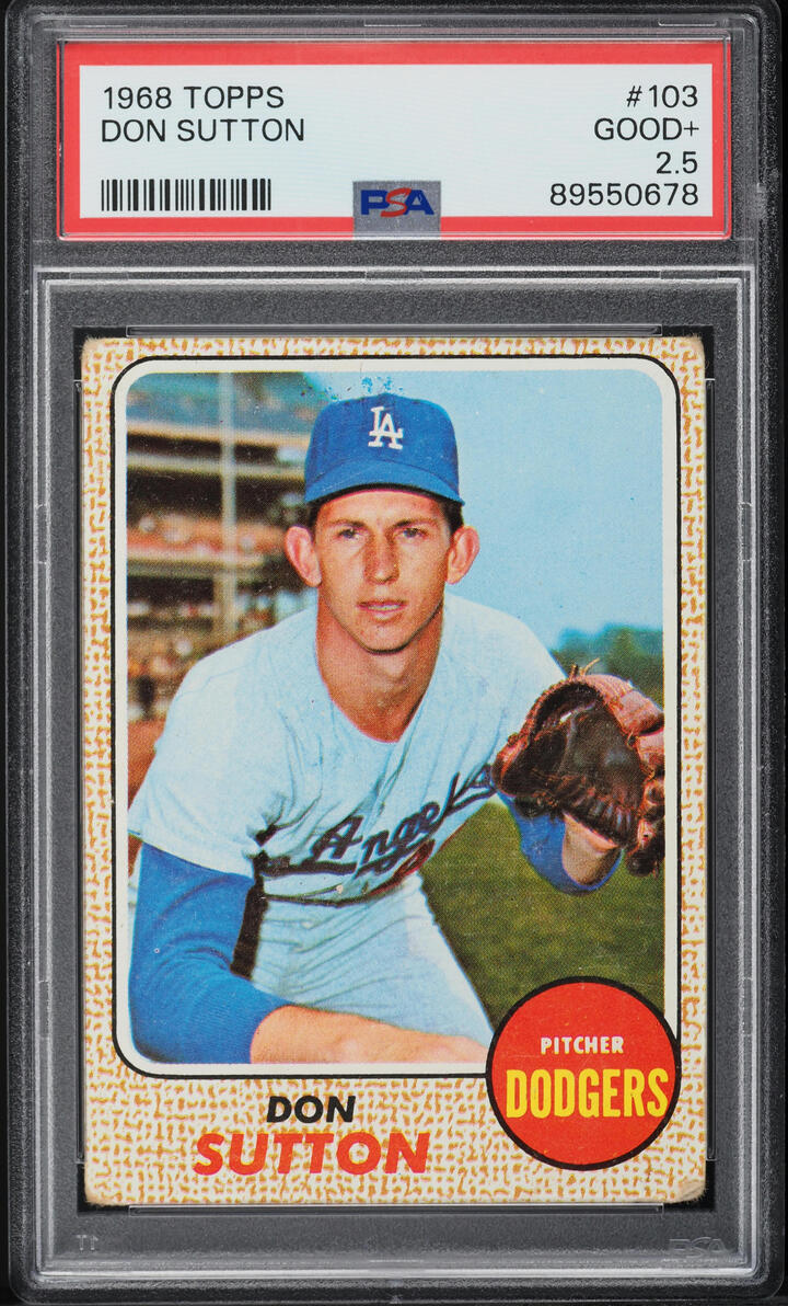 1968 Topps Don Sutton #103 PSA 2.5 GD+