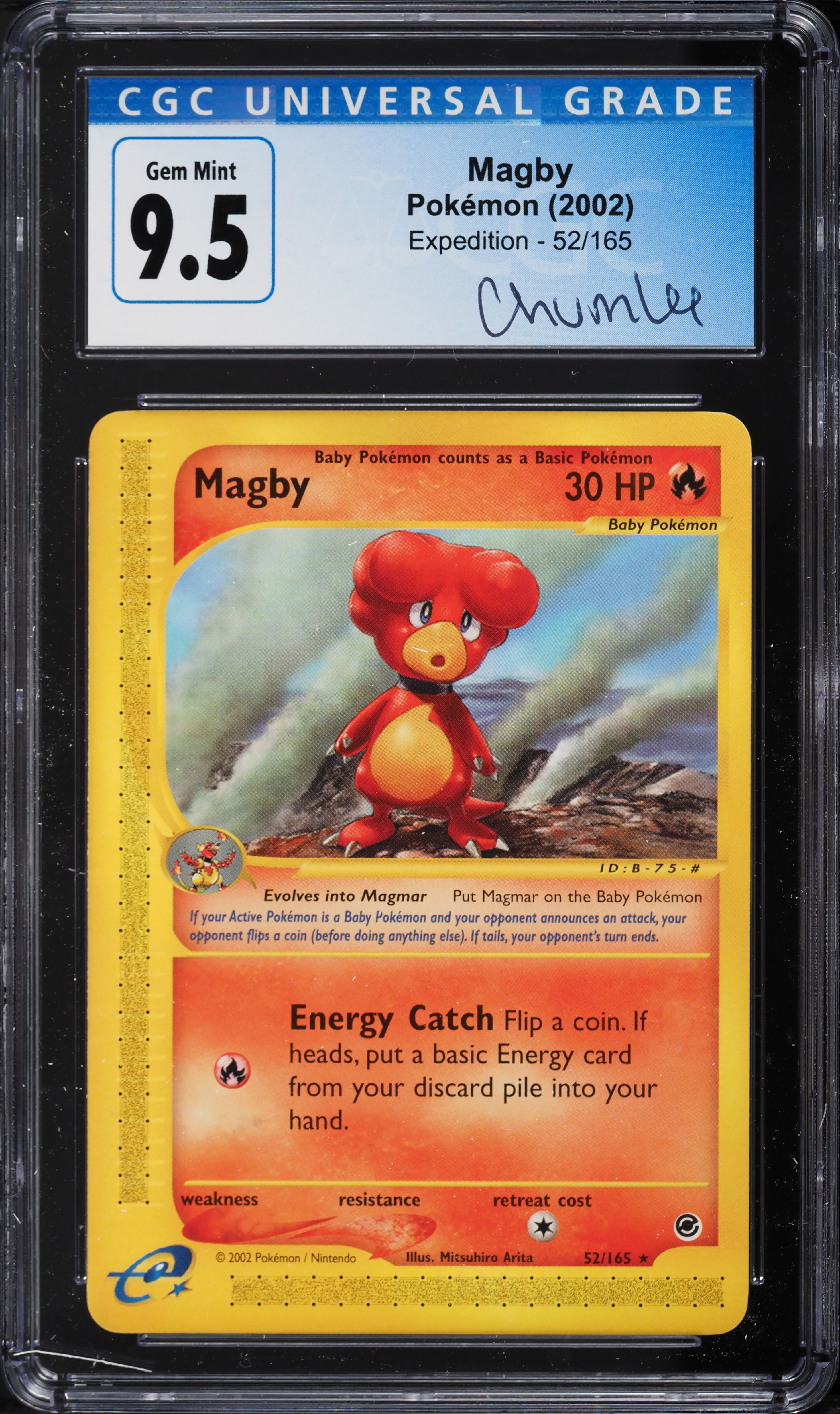 2002 Pokemon Expedition Magby #52 CGC 9.5 GEM MINT