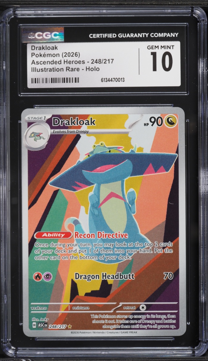 2026 Pokemon Mega Ascended Heroes IR Drakloak #248 CGC 10 GEM MINT