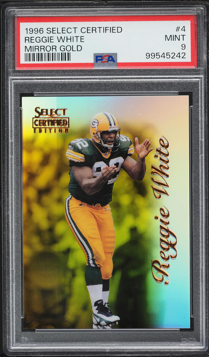 1996 Select Certified Mirror Gold Reggie White #4 PSA 9 MINT - Photo 1