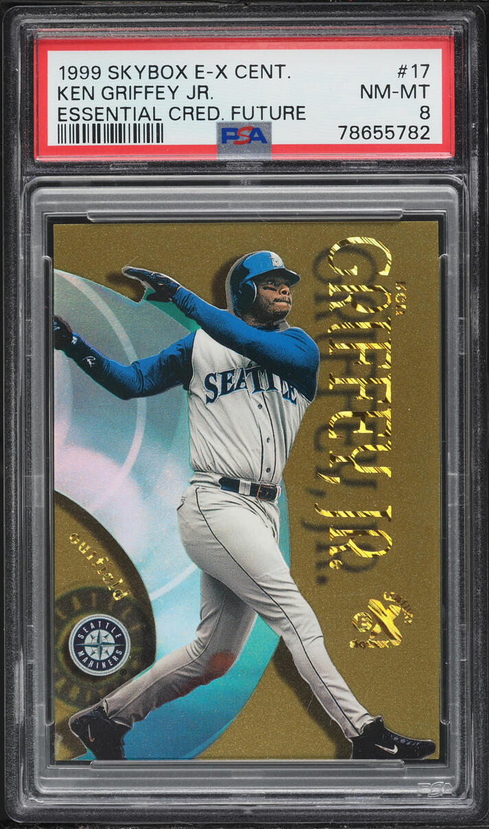 1999 Skybox E-X Essential Credentials Future Ken Griffey Jr. /104 PSA 8 NM-MT - Photo 1
